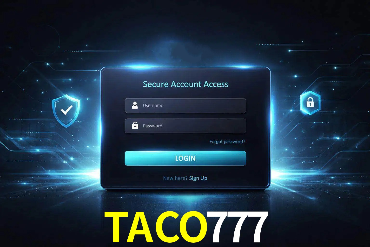 Pantalla de inicio de sesión de cuenta TACO777 para usuarios en México
