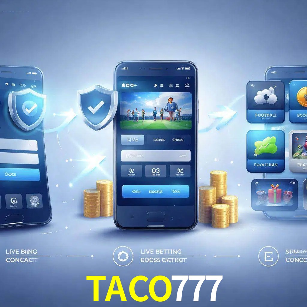 Pasos de acceso a la app TACO777 en pantalla de teléfono móvil